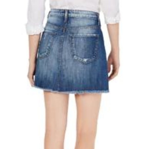 (NWT) Flying Monkey Distressed Denim Skirt SIZE 27 - Picture 4 of 4